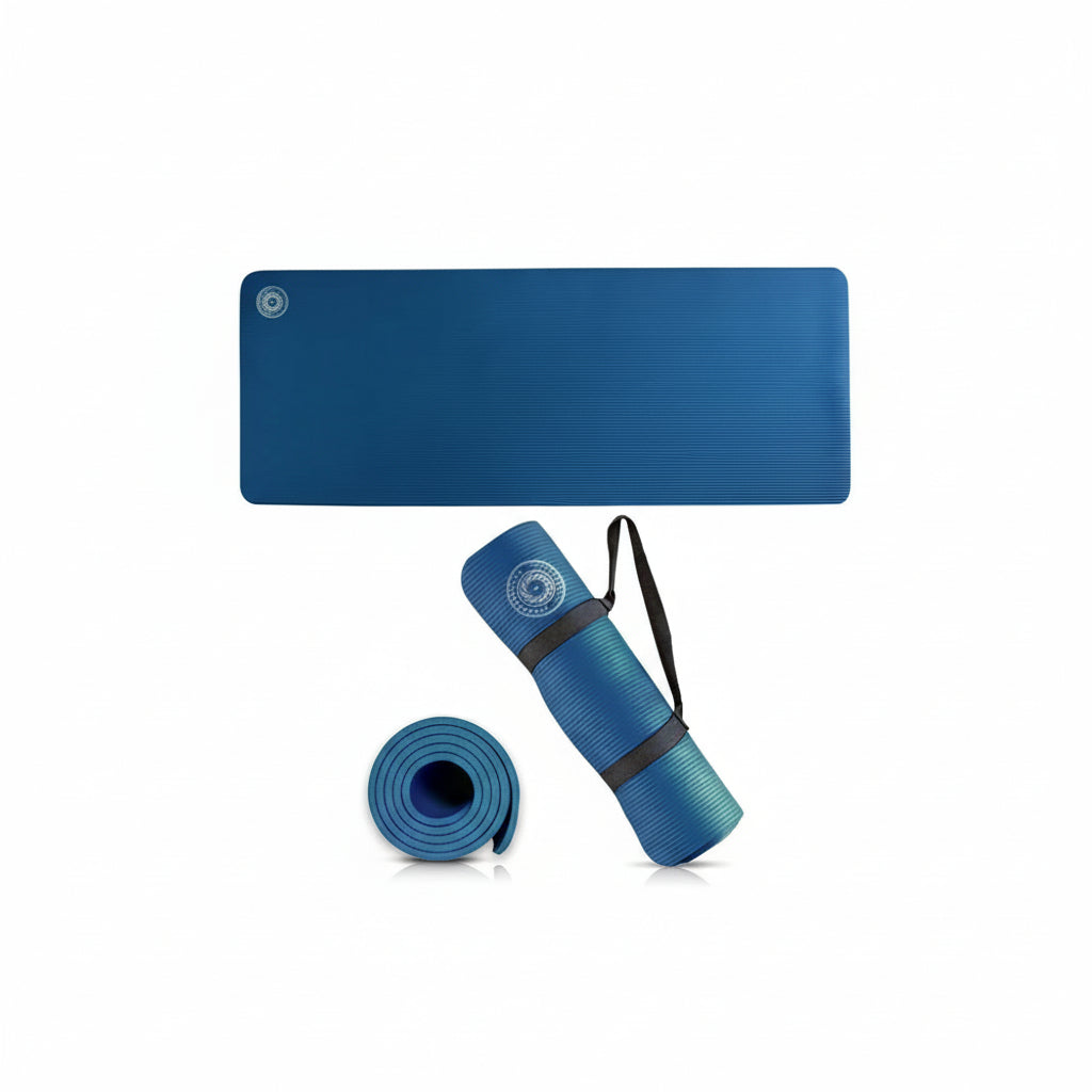 Yoga Mat 10 Mm Thickness with Carry Strap | Lightweight and Non Slip Yoga Mat for Pilates, Yoga