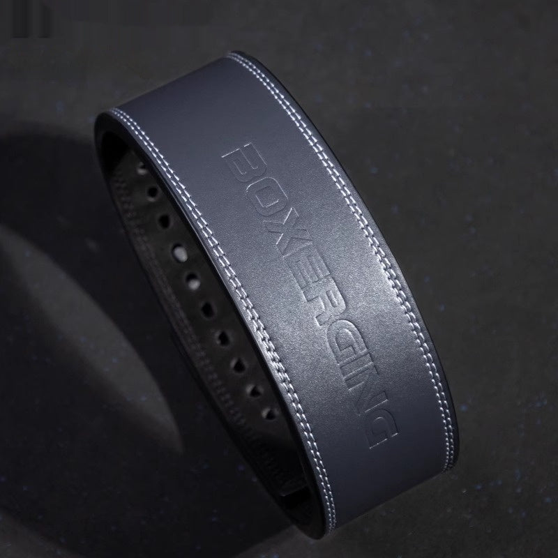 Power Lift Fitness Belt Quick Buckle Squat Hard Pull Cowhide Lever Quite Weight Lifting Bodybuilding Protective Gear