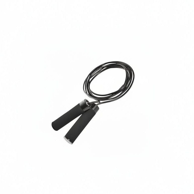 Adjustable Weighted Jump Rope, Adjusts up to 9' Length, Black