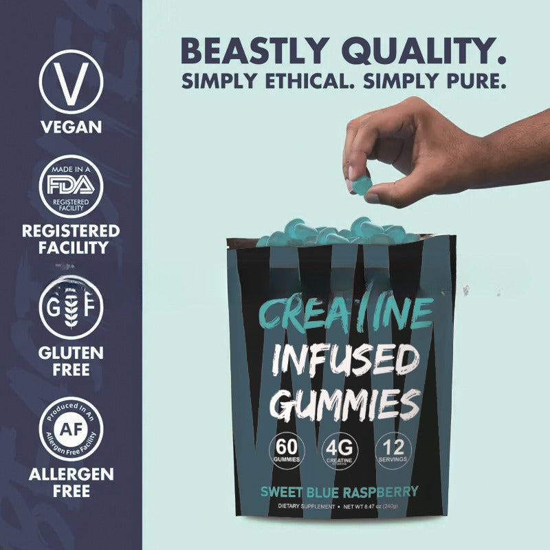 Creatine Monohydrate Nutritional Supplement Fitness Gummy