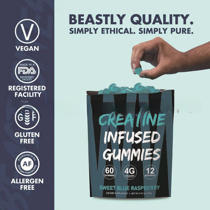Creatine Monohydrate Nutritional Supplement Fitness Gummy