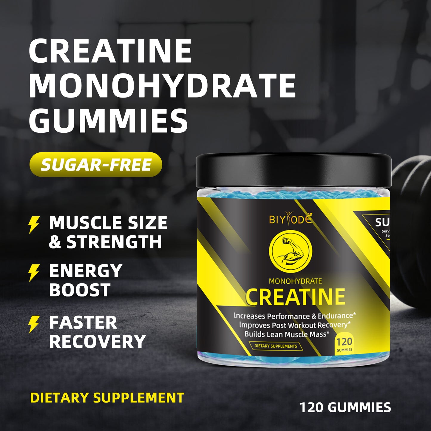 Ready Stock Wholesale Fast Shipping Healthcare Supplements Pre Workout Health Products Creatine Monohydrate Gummies